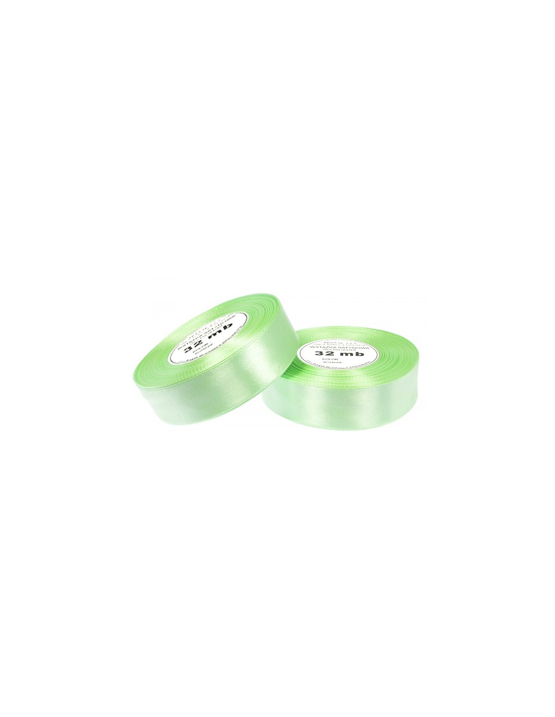 Nastro satin verde chiaro (12mm) 32m Nastro satin verde chiaro (12mm) 32m