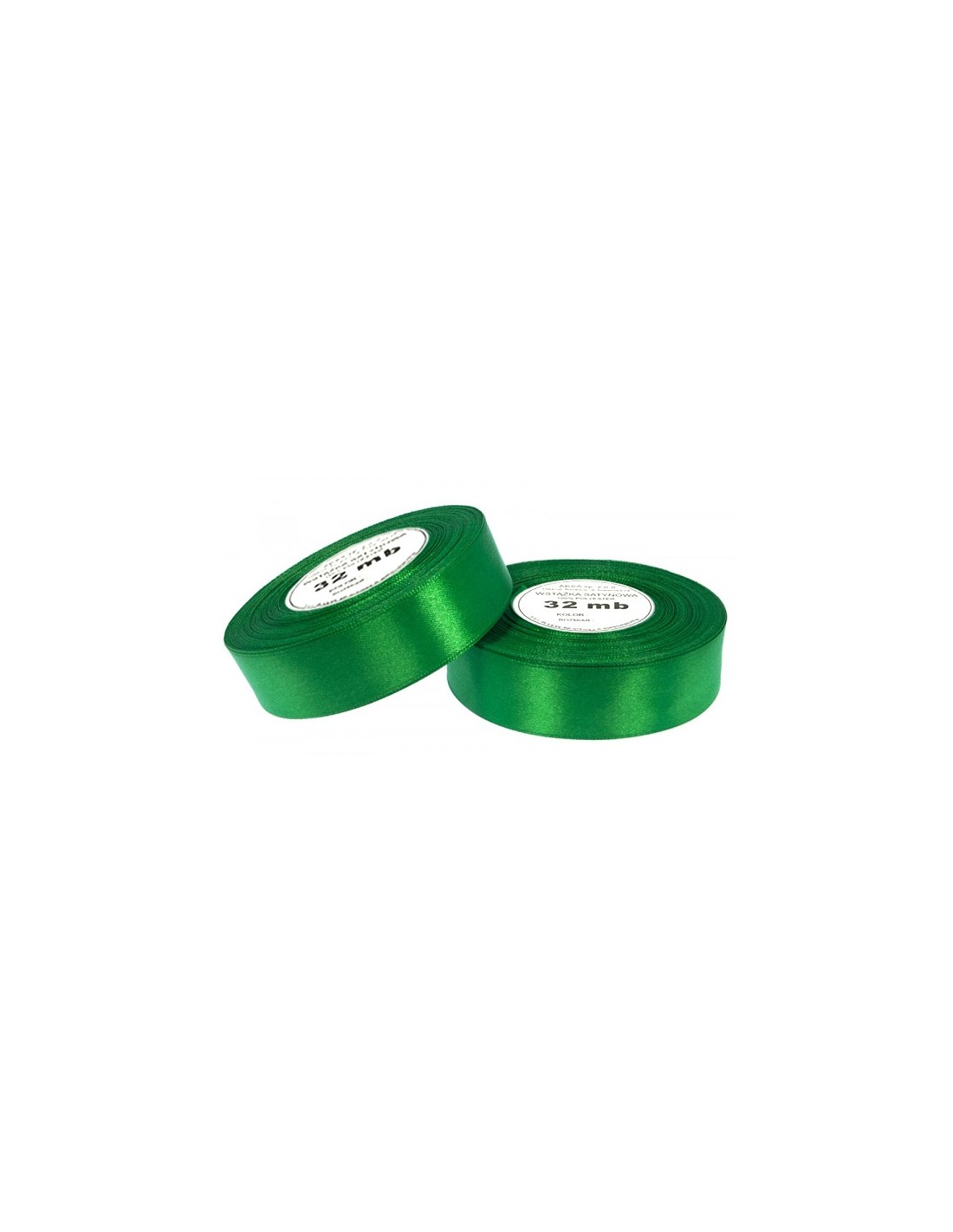Nastro satin verde intenso (12mm) 32m Nastro satin verde intenso (12mm) 32m