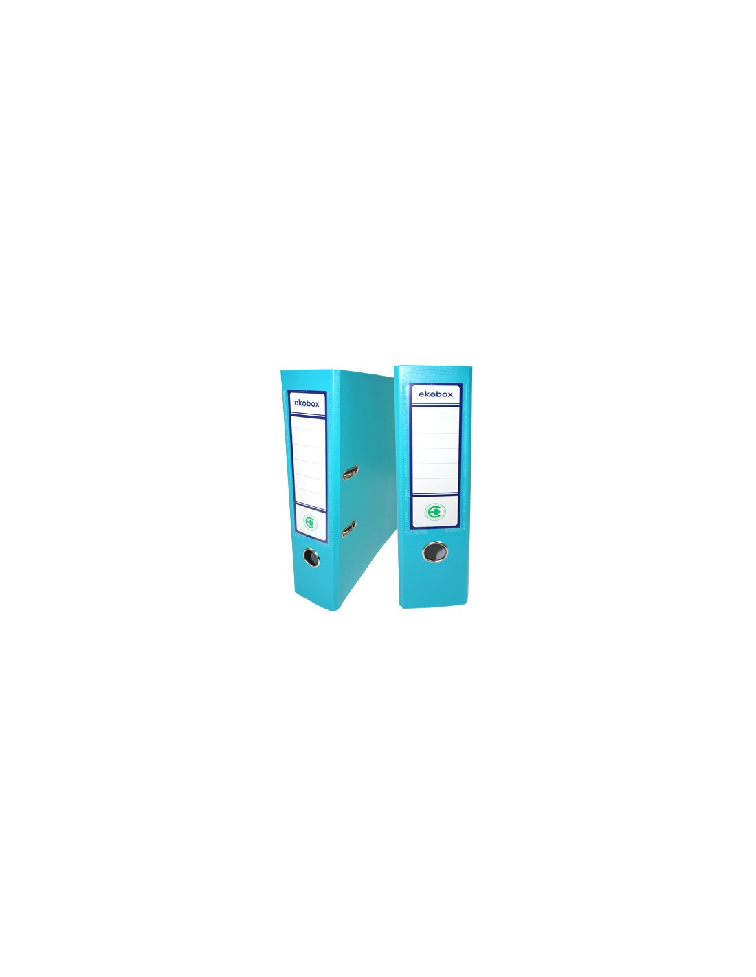 Raccoglitore PP Ekobox 80 mm turchese - 20 pezzi Raccoglitore PP Ekobox 80 mm turchese - 20 pezzi