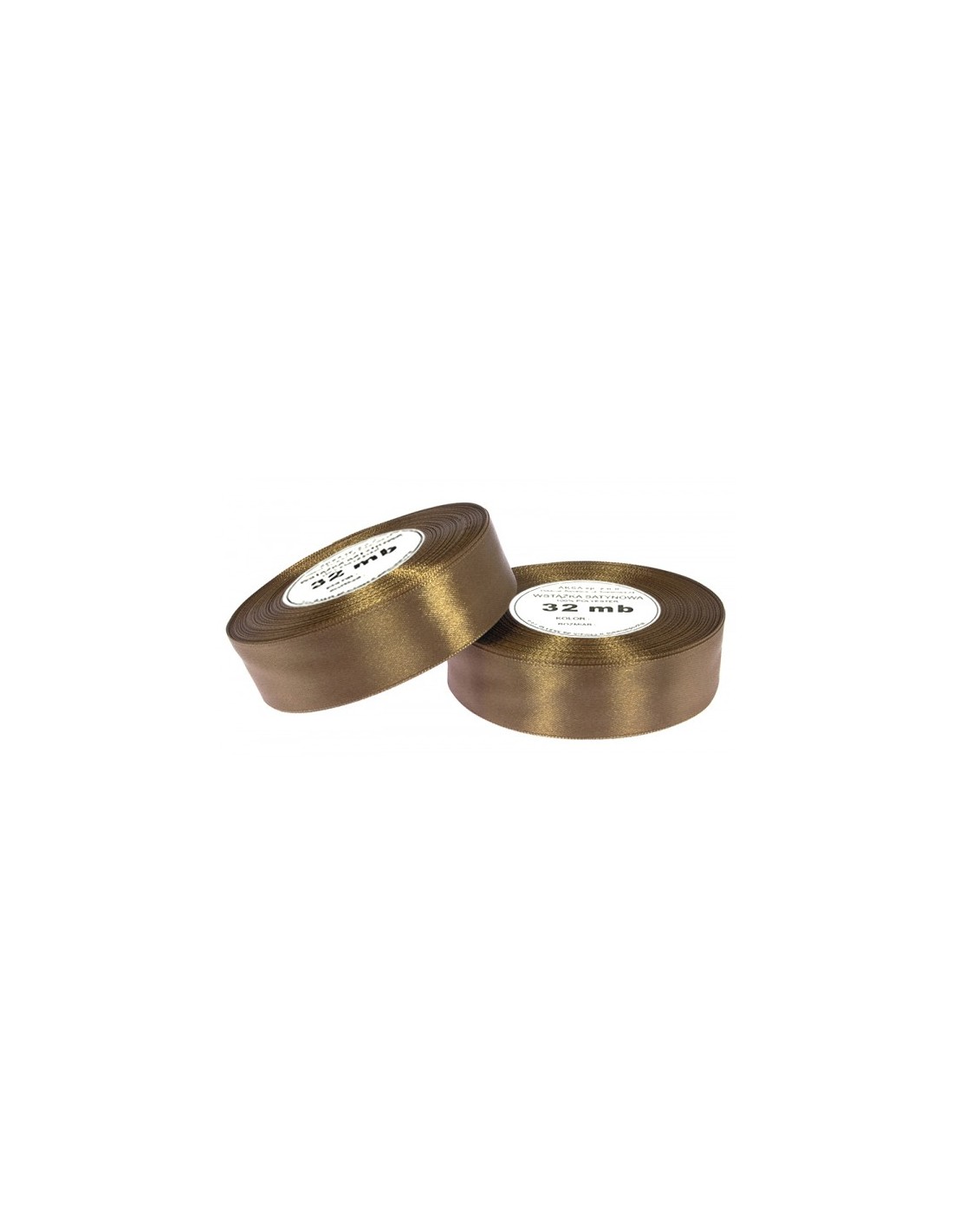 Nastro satin marrone chiaro (12mm) 32m Nastro satin marrone chiaro (12mm) 32m