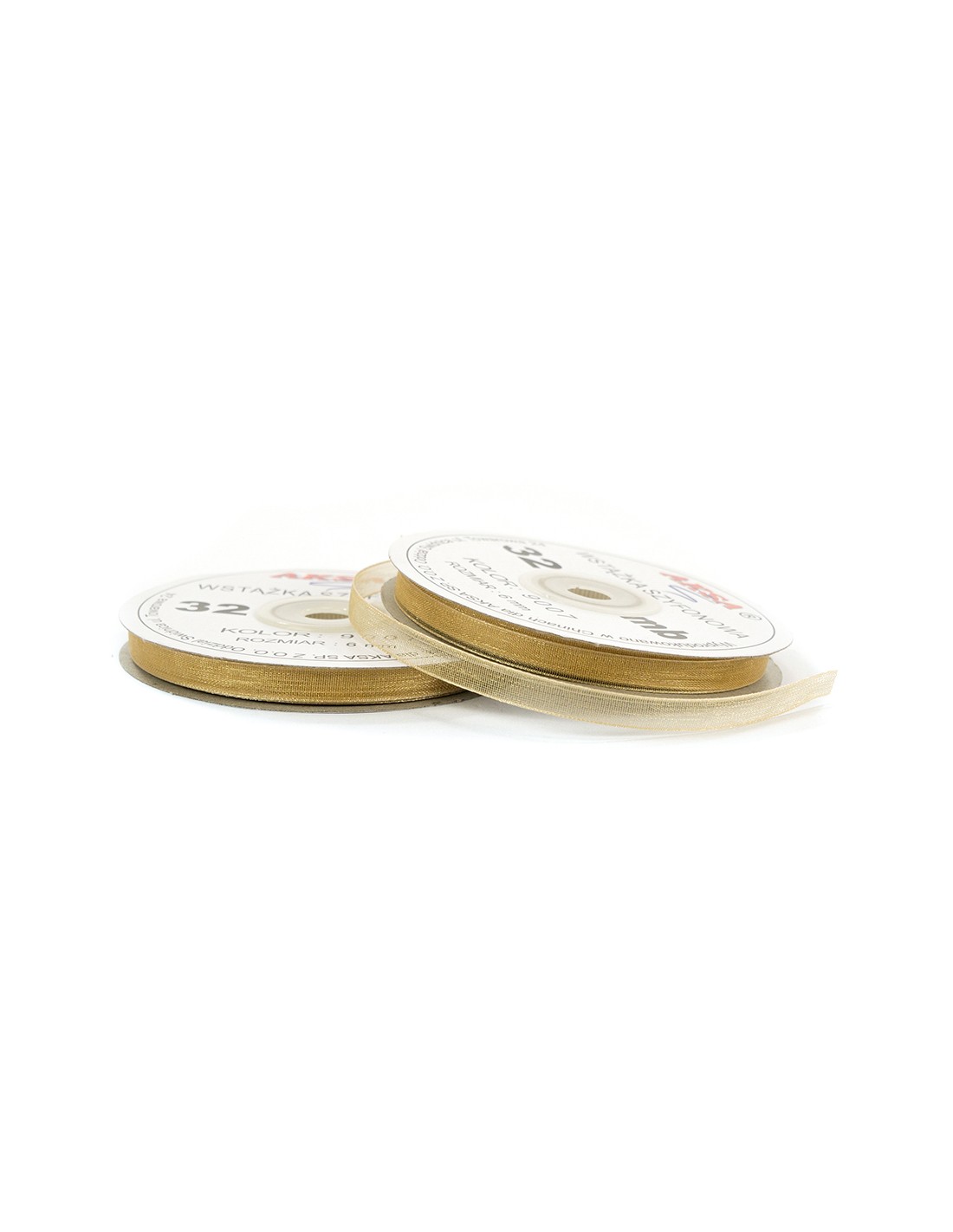6mm WO9007 Wstążka szyfonowa kremowa 32mb 6mm WO9007 Wstążka szyfonowa kremowa 32mb