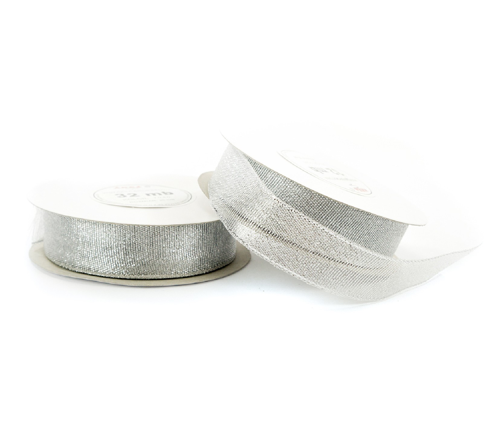 Nastro glitterato argento (25mm) 32m Nastro glitterato argento (25mm) 32m