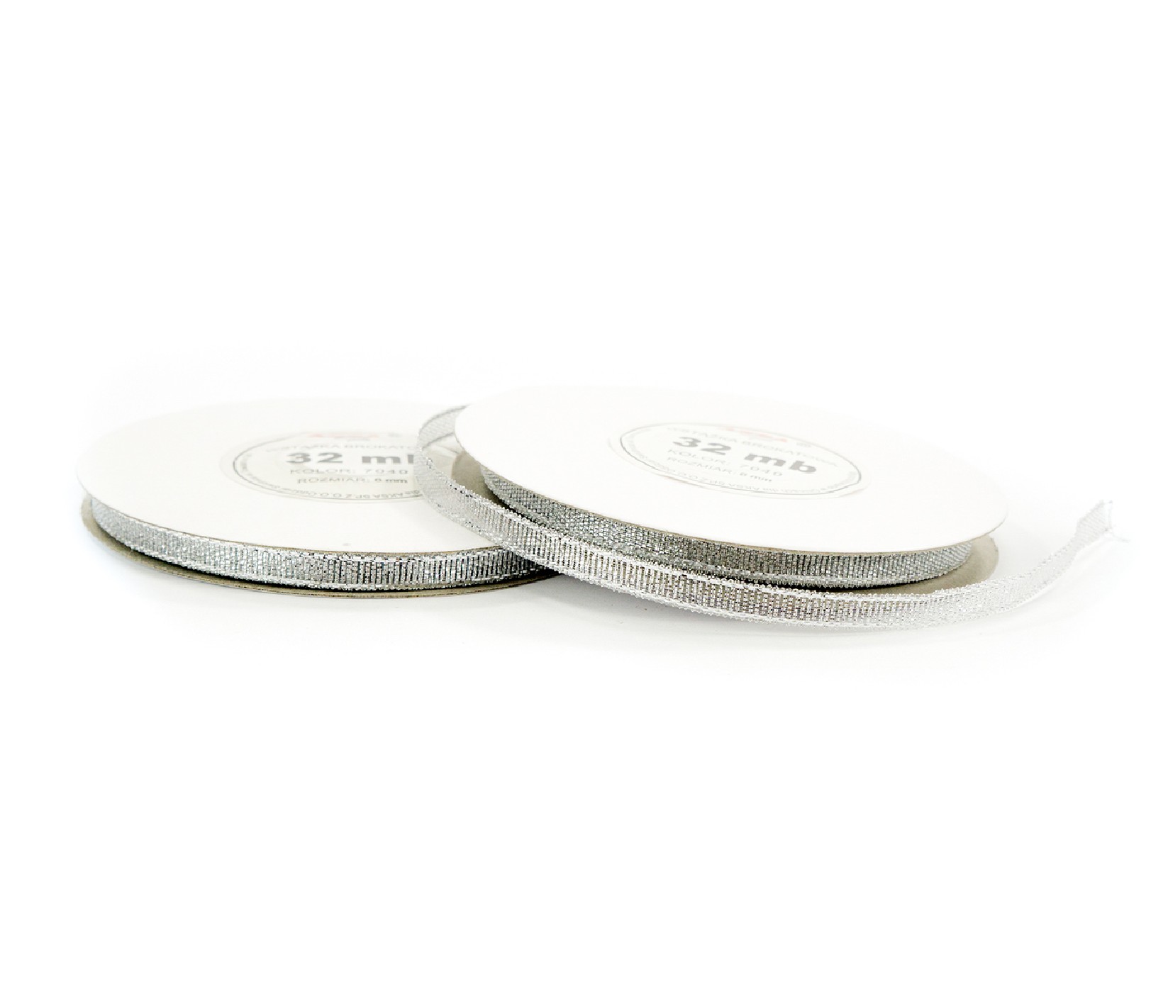 Nastro glitterato argento (6mm) 32m Nastro glitterato argento (6mm) 32m