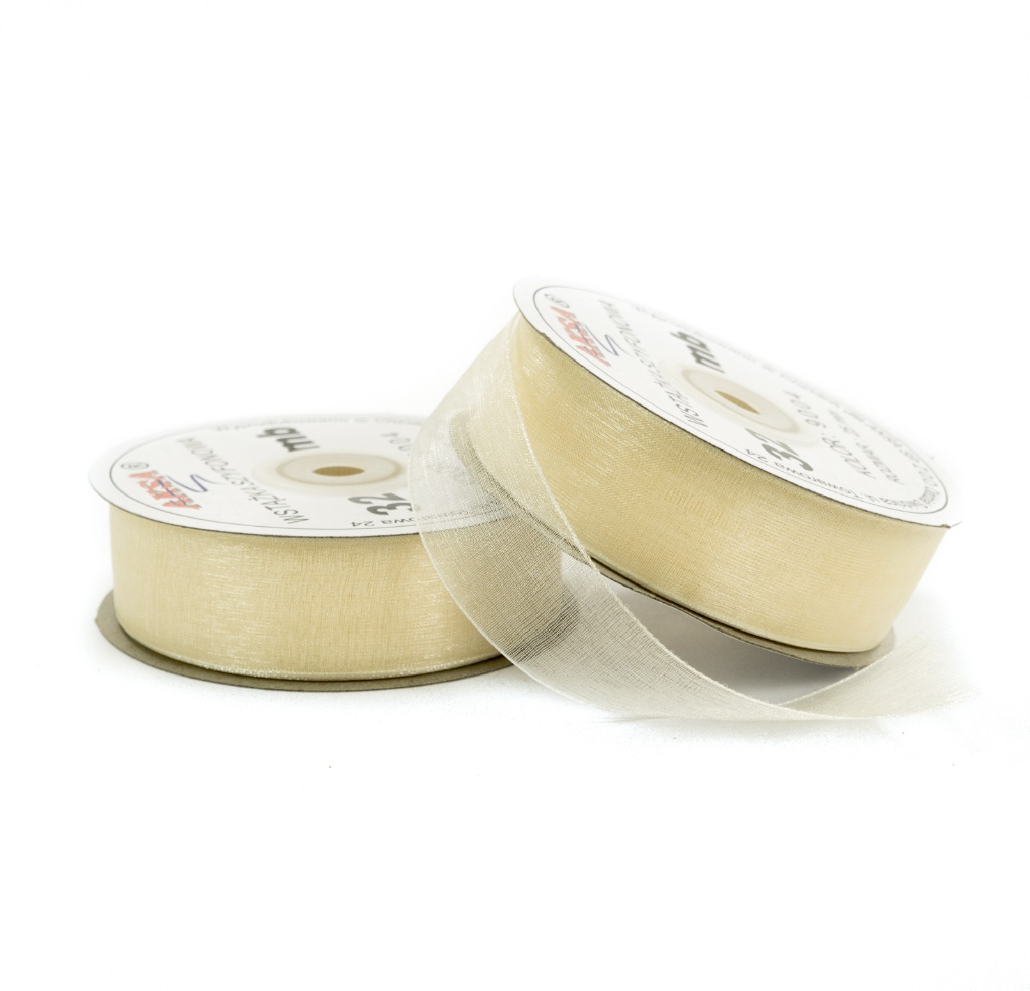 Nastro chiffon écru (25mm) 32m Nastro chiffon écru (25mm) 32m