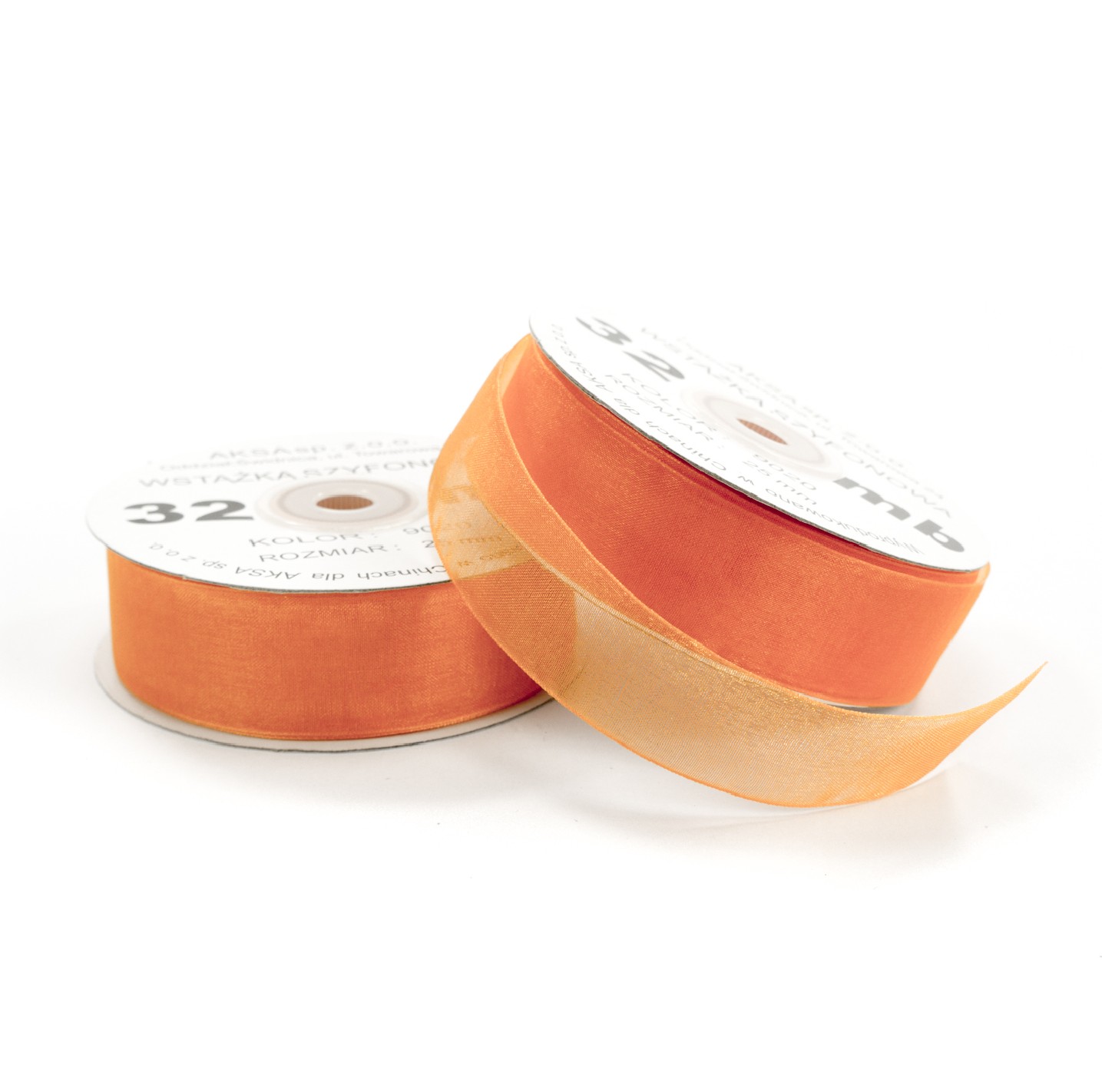 Nastro chiffon arancione (25mm) 32m Nastro chiffon arancione (25mm) 32m