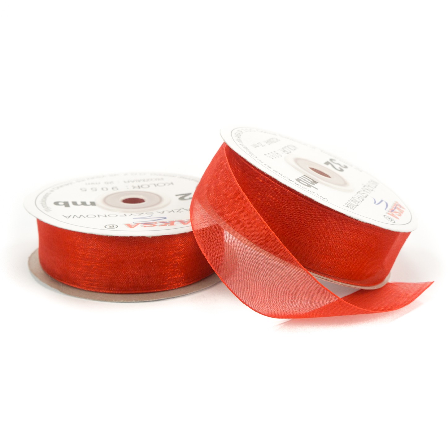 Nastro chiffon rosso (25mm) 32m Nastro chiffon rosso (25mm) 32m