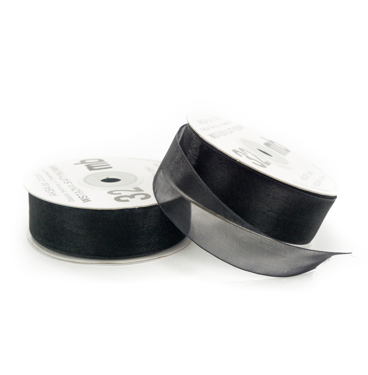 Nastro chiffon nero (25mm) 32m Nastro chiffon nero (25mm) 32m