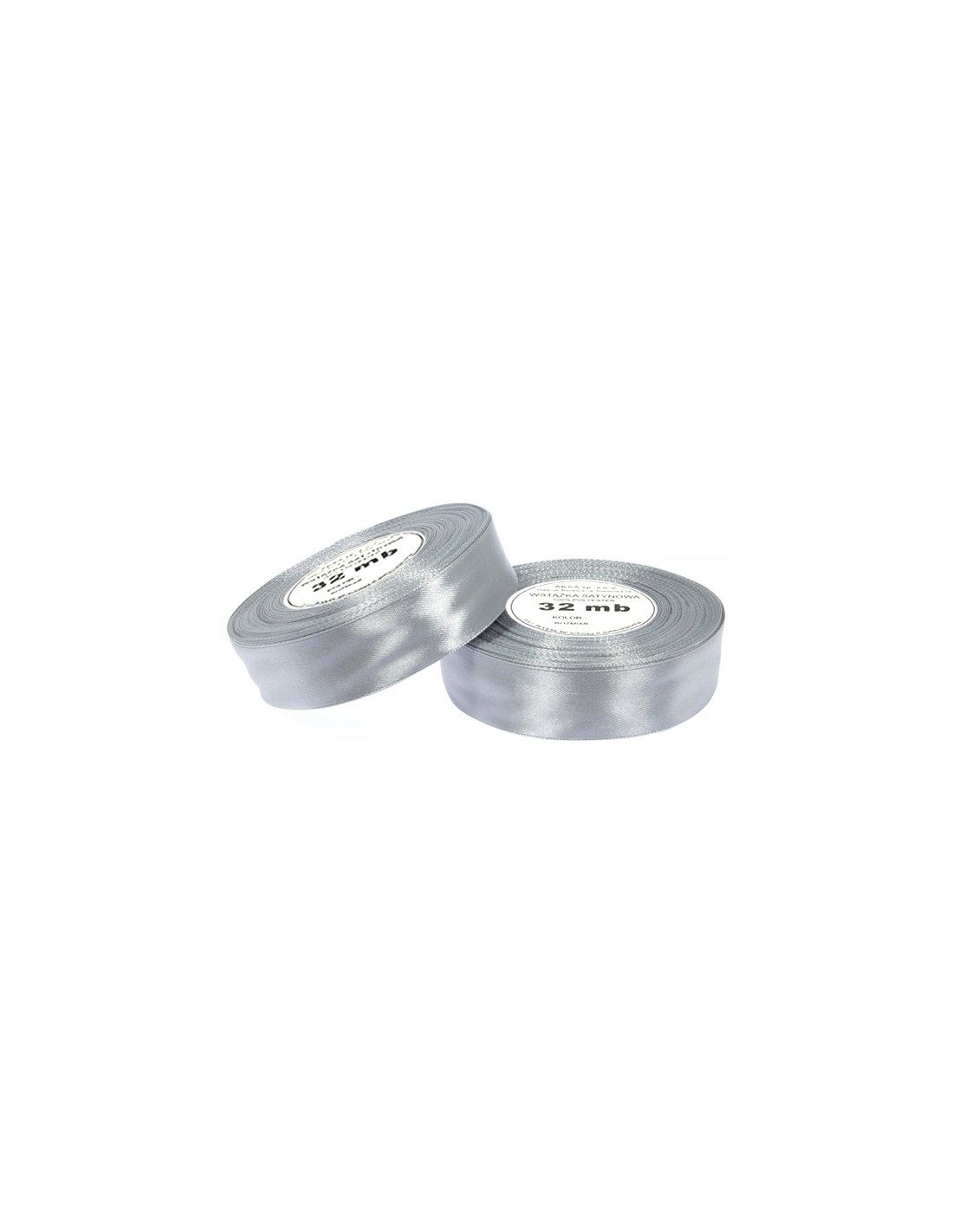 Nastro satin argento chiaro (12mm) 32m Nastro satin argento chiaro (12mm) 32m