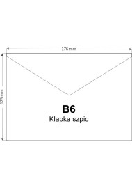 Busta da lettera colorata nero B6 (12,5x17,5cm) gommata Rainbow 80g