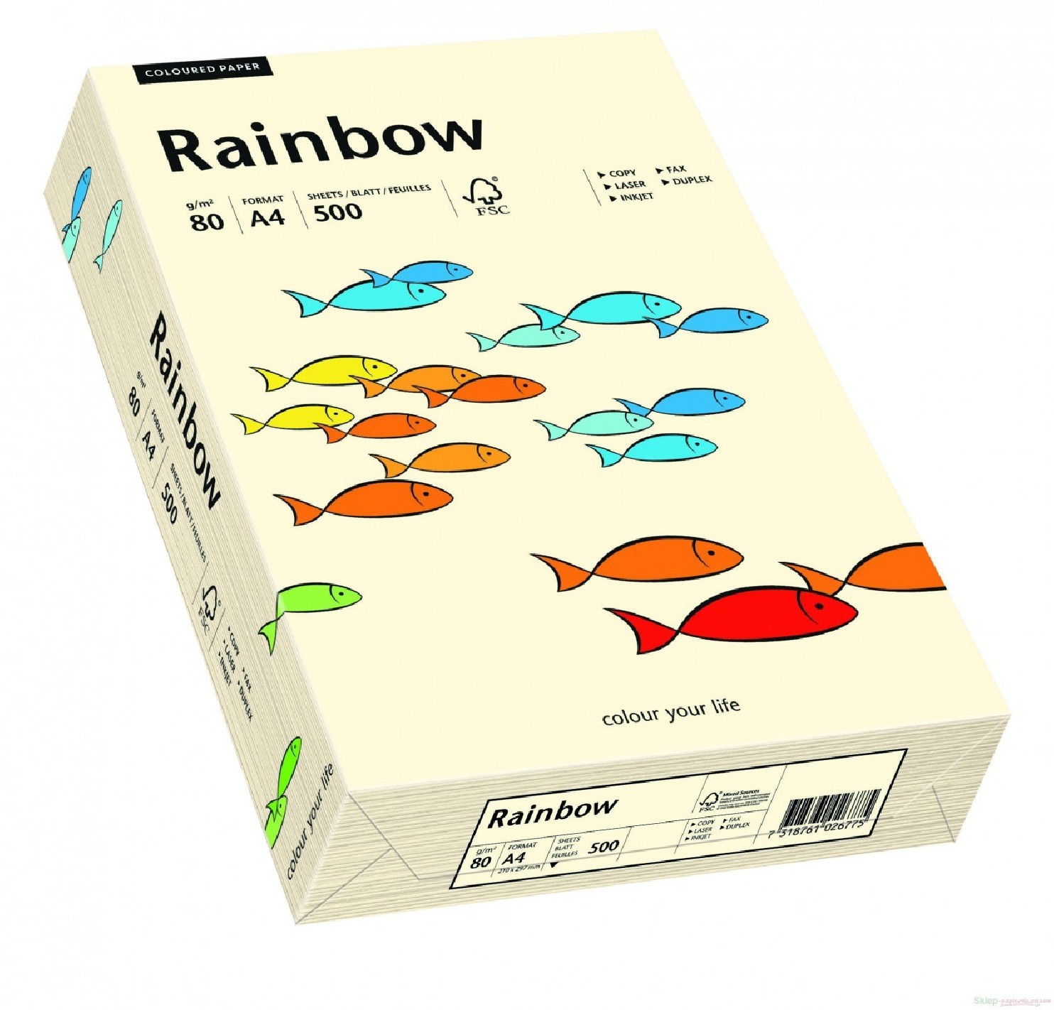 Papier Rainbow 160g R03 kremowy pak. 250A4
