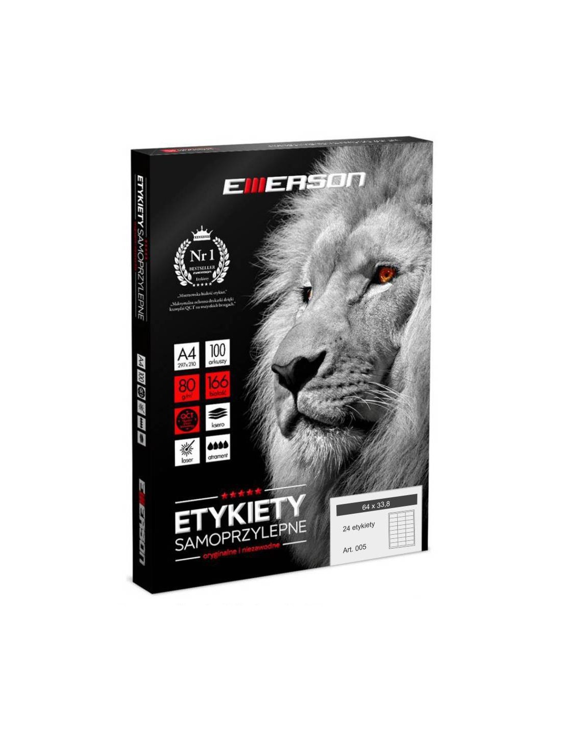 Etykiety samoprzylepne EME5 64x33,8 (24) 100A4 Etykiety samoprzylepne EME5 64x33,8 (24) 100A4