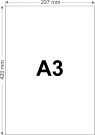 Carta autoadesiva offset pretagliata bianco ADHOC - 200 fogli A3