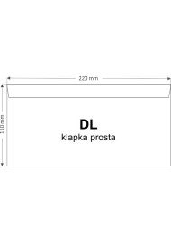 Koperta ozdobna DL HK Amber biała 120g 500szt.
