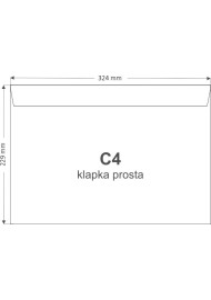 Busta da lettera colorata rosso C4 (22,9x32,4cm) con strip adesivo Design 120g