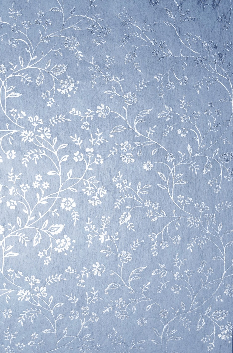 Carta decorativa flizelina blu - fiori argentati 58x90cm Carta decorativa flizelina blu - fiori argentati 58x90cm