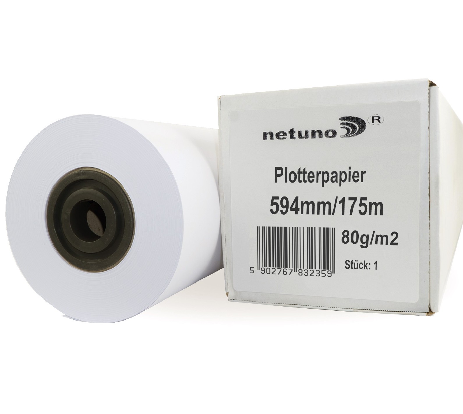 Carta per plotter e fotocopiatrice in rotolo 594/175mb 80g Carta per plotter e fotocopiatrice in rotolo 594/175mb 80g
