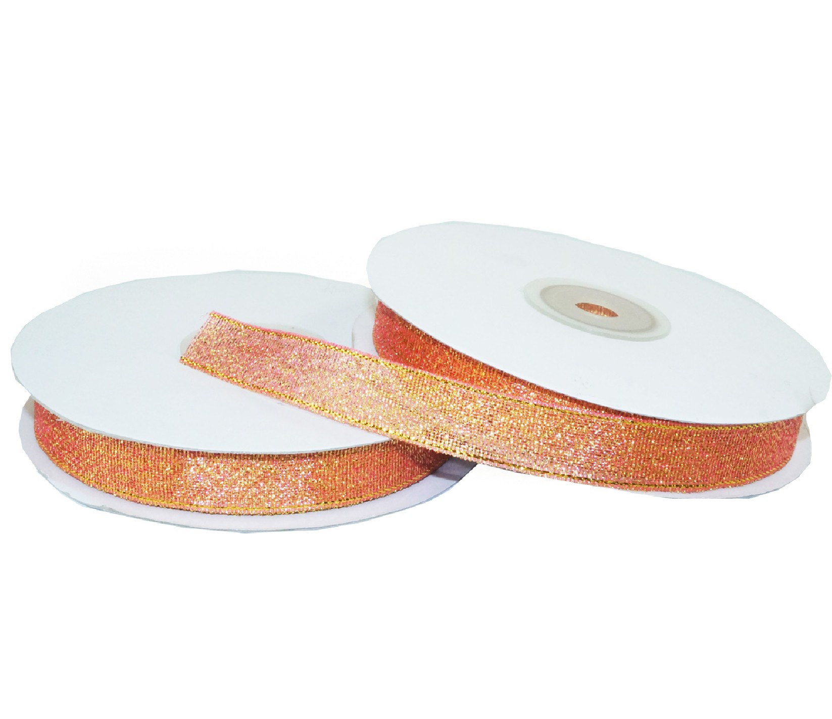 12mm WB7012 Wstążka brokatowa łososiowa 32mb 12mm WB7012 Wstążka brokatowa łososiowa 32mb