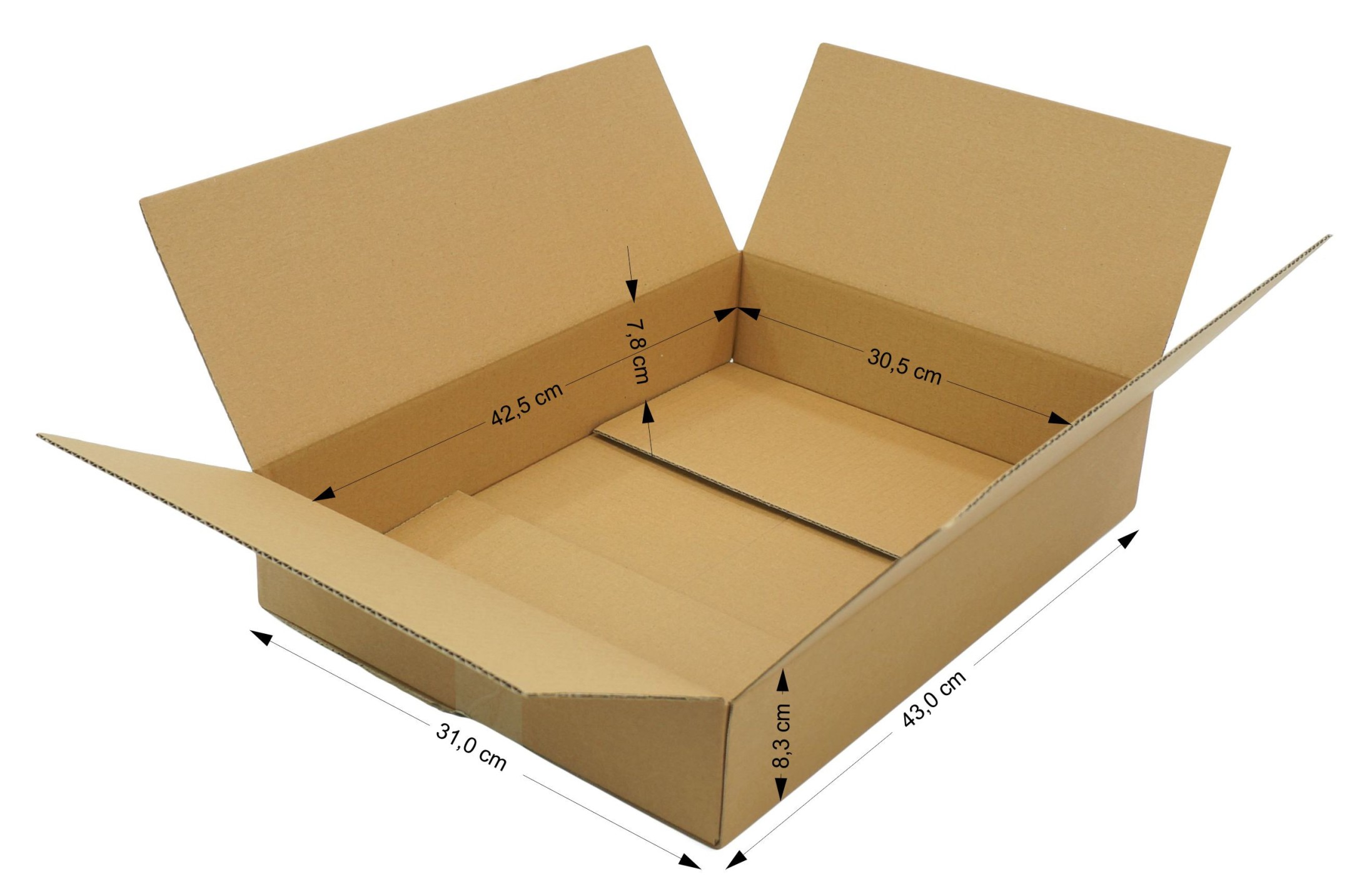 Karton klapowy 43x31x8cm A3 Karton klapowy 43x31x8cm A3