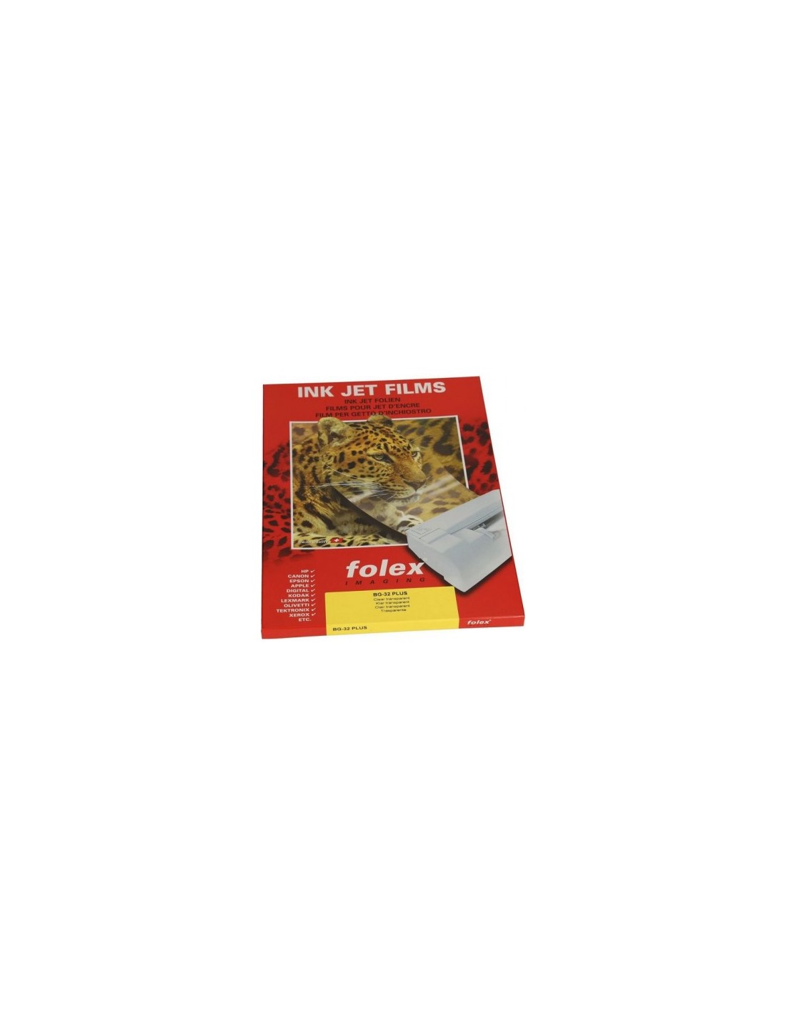 FOLEX BG-32 PLUS Folia przezroczysta do drukarek atramentowych pak. 10A3 FOLEX BG-32 PLUS Folia przezroczysta do drukarek atramentowych pak. 10A3