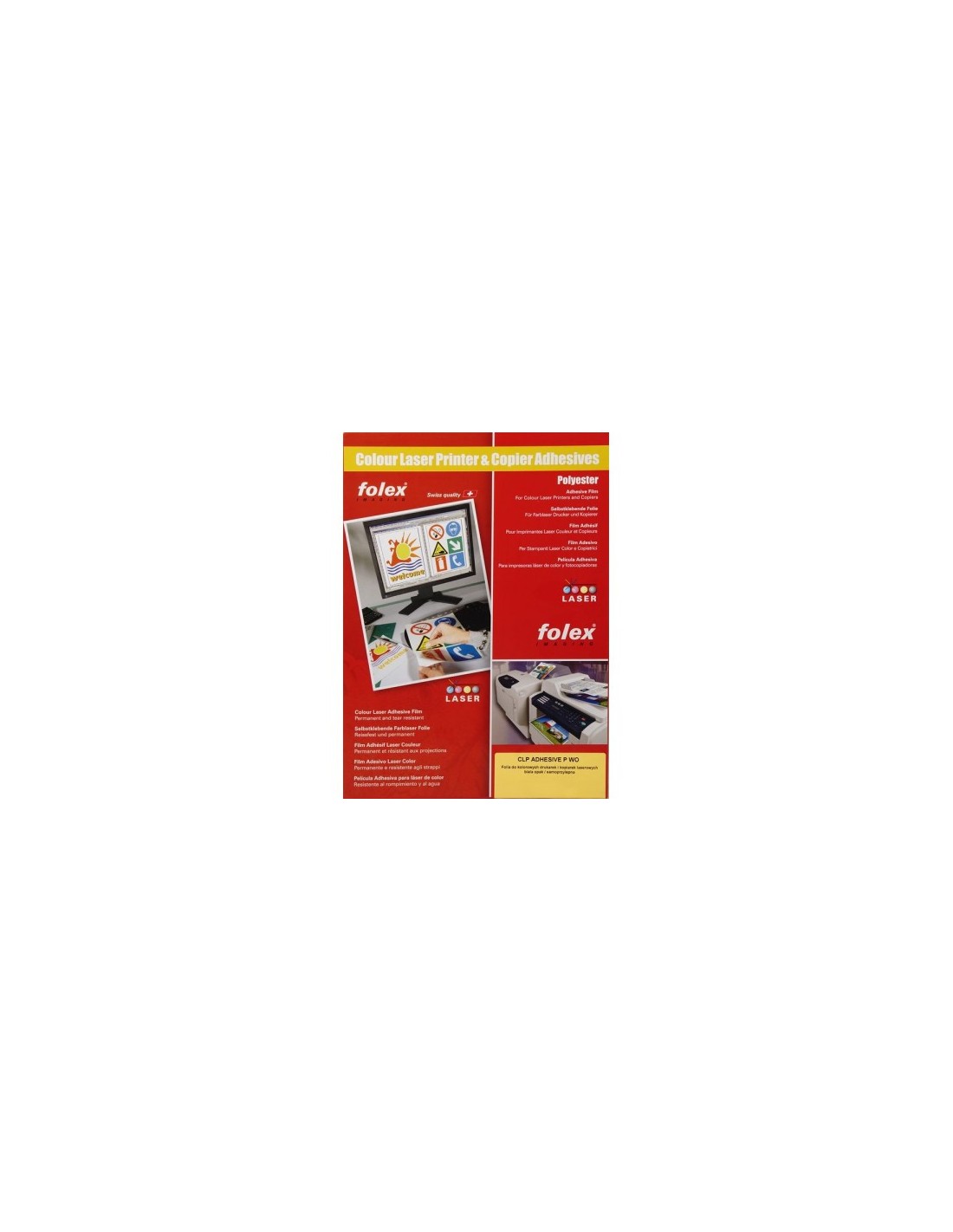 FOLEX ADHESIVE P-WO Folia samoprzylepna biała do kolorowych drukarek laserowych pak. 10SRA3 FOLEX ADHESIVE P-WO Folia samoprzylepna biała do kolorowych drukarek laserowych pak. 10SRA3