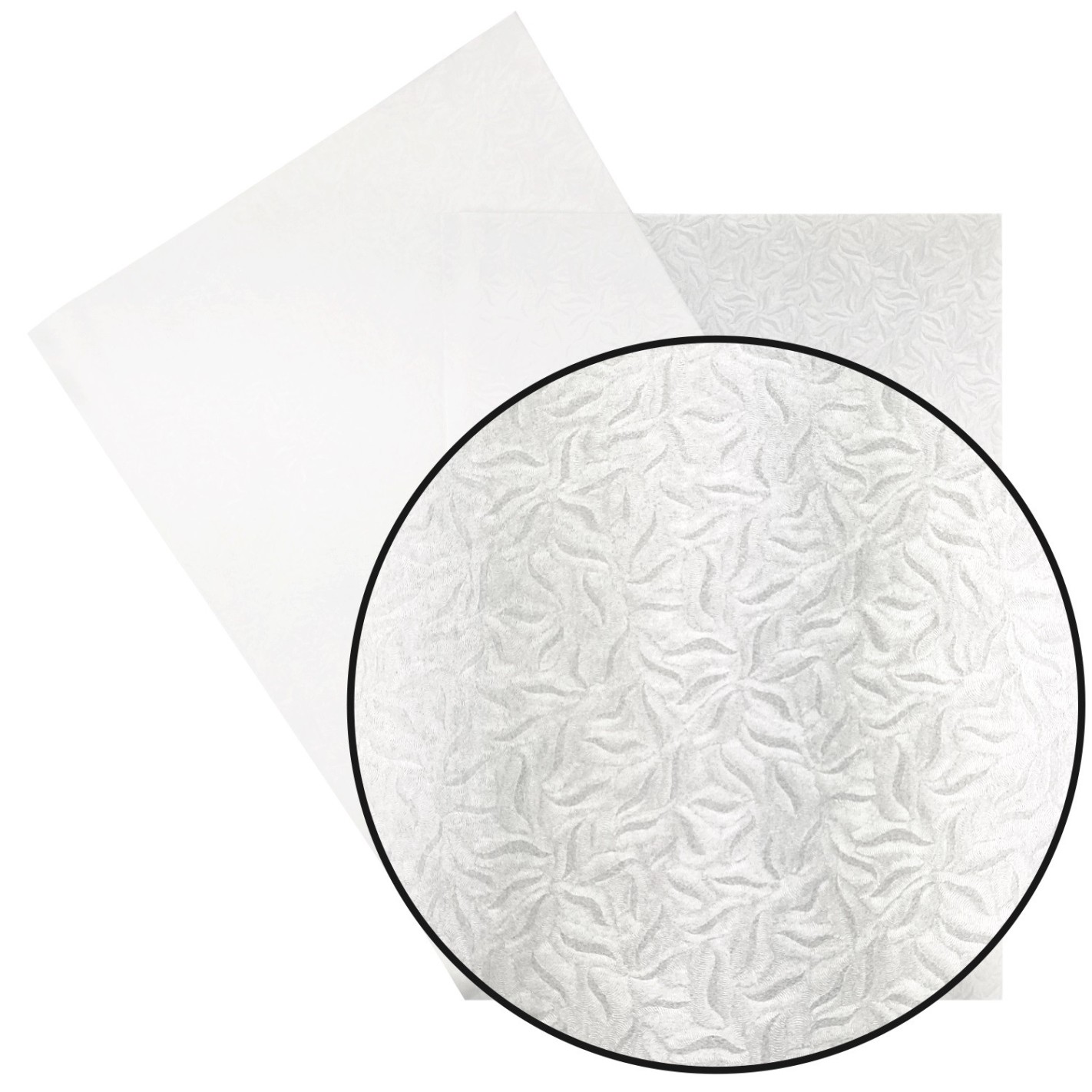 Carta strutturata trasparente bianco foglie 35g Kristall Prago White (70x100cm) Carta strutturata trasparente bianco foglie 35g Kristall Prago White (70x100cm)