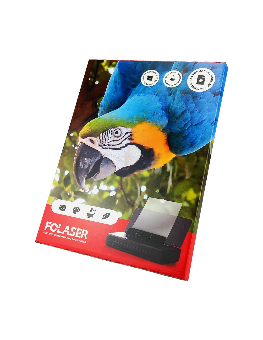 FOLASER MAT WO Folia samoprzylepna biała matowa do drukarek laserowych pak. 50A4 FOLASER MAT WO Folia samoprzylepna biała matowa do drukarek laserowych pak. 50A4