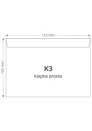 Busta da lettera bianco K3 (10,5x15,5cm) gommata Lessebo White 100g