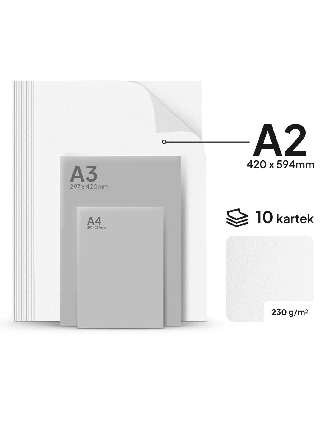 Blok techniczny WeBa Collection 230g biały 10ark. A2 Blok techniczny WeBa Collection 230g biały 10ark. A2