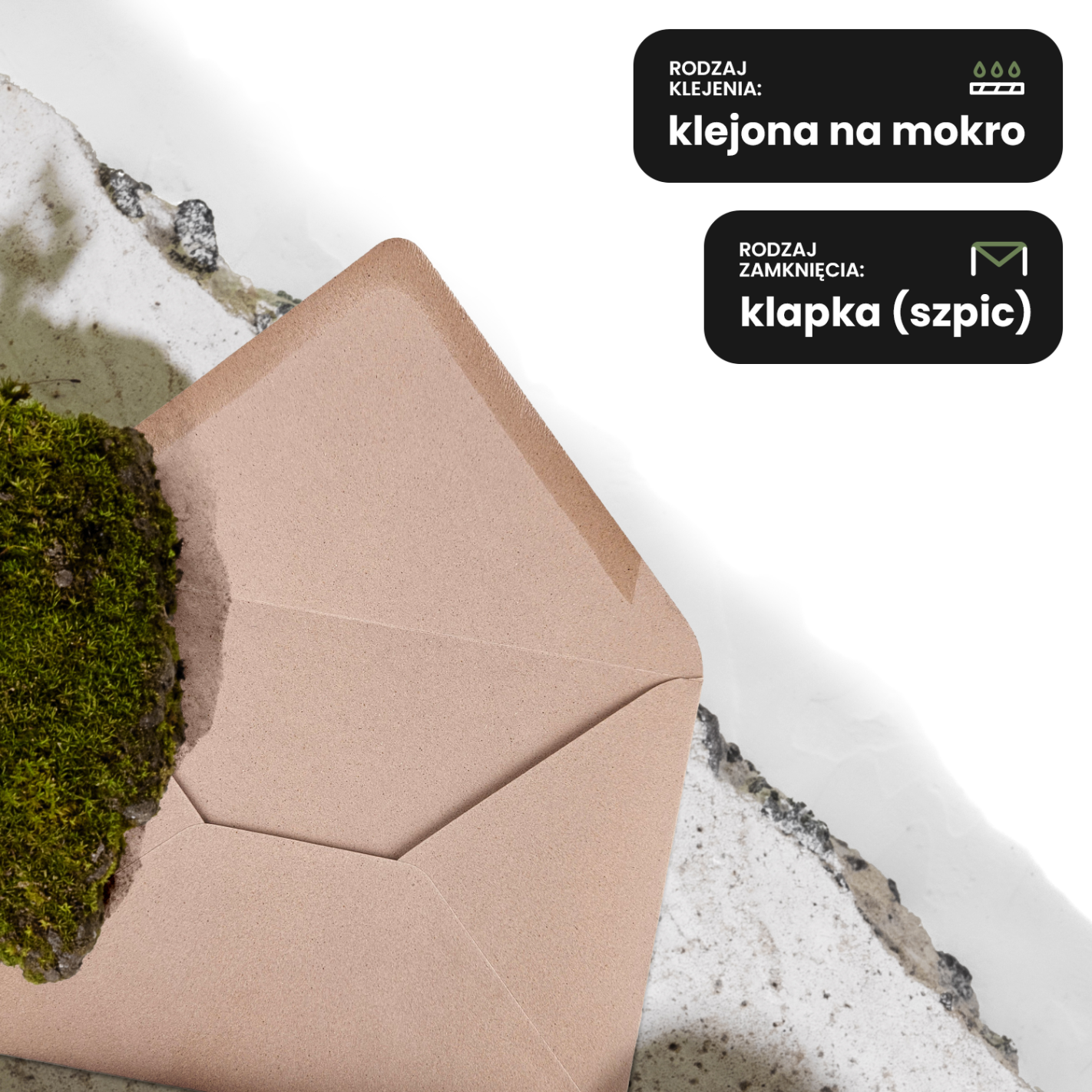 Koperta ozdobna gładka kolorowa ekologiczna B6 NK Crush Olive zielona 120g Koperta ozdobna gładka kolorowa ekologiczna B6 NK Crush Olive zielona 120g