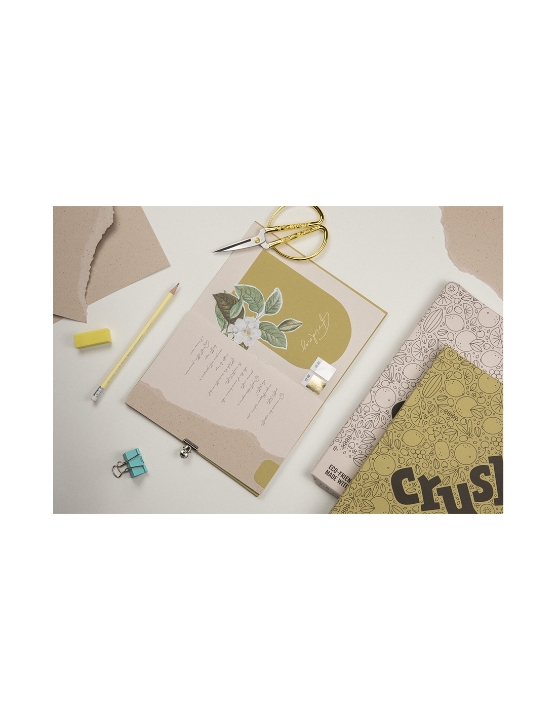 Papier Crush 250g Olive zielony pak. 10A5