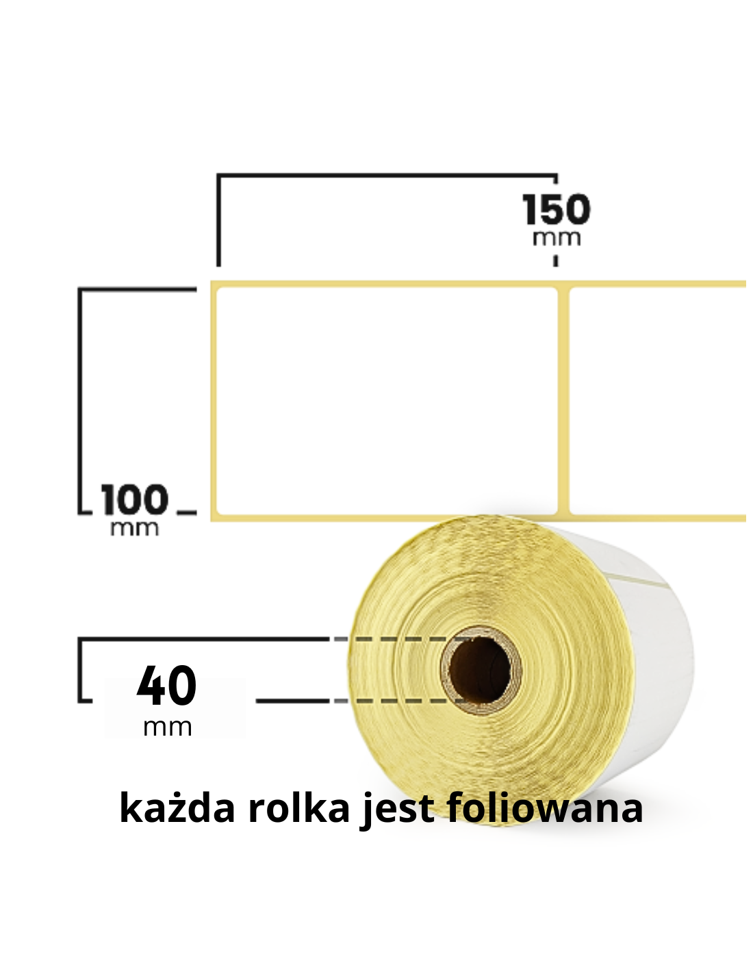 Etichette termiche con perforazione BASIC 100x150mm 500pz. Etichette termiche con perforazione BASIC 100x150mm 500pz.