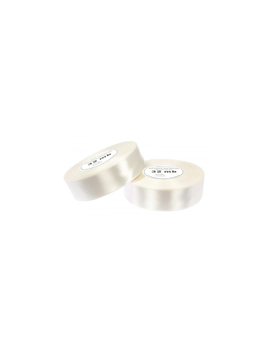 Nastro satin écru chiaro (12mm) 32m Nastro satin écru chiaro (12mm) 32m