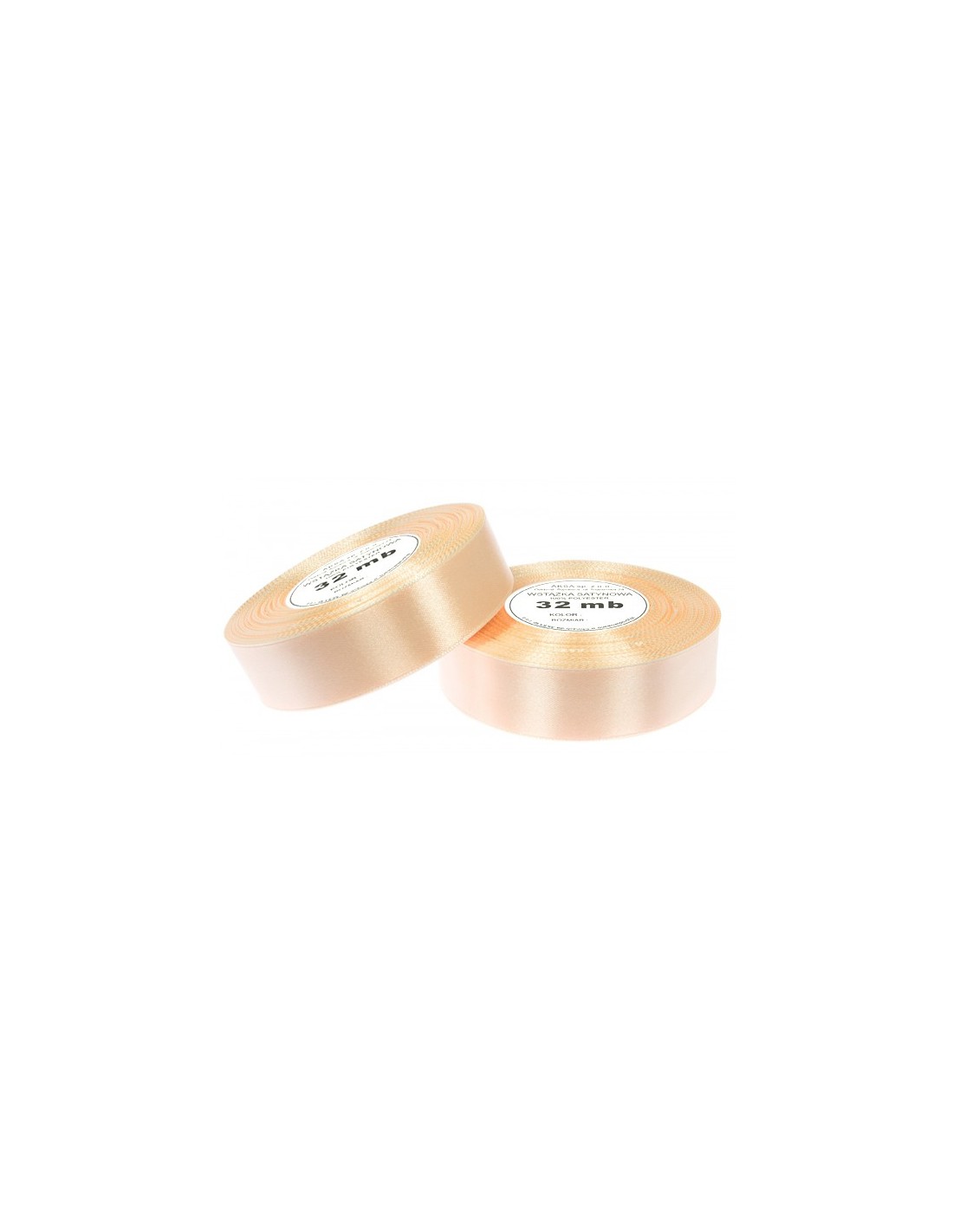 Nastro satin crema chiaro (12mm) 32m Nastro satin crema chiaro (12mm) 32m