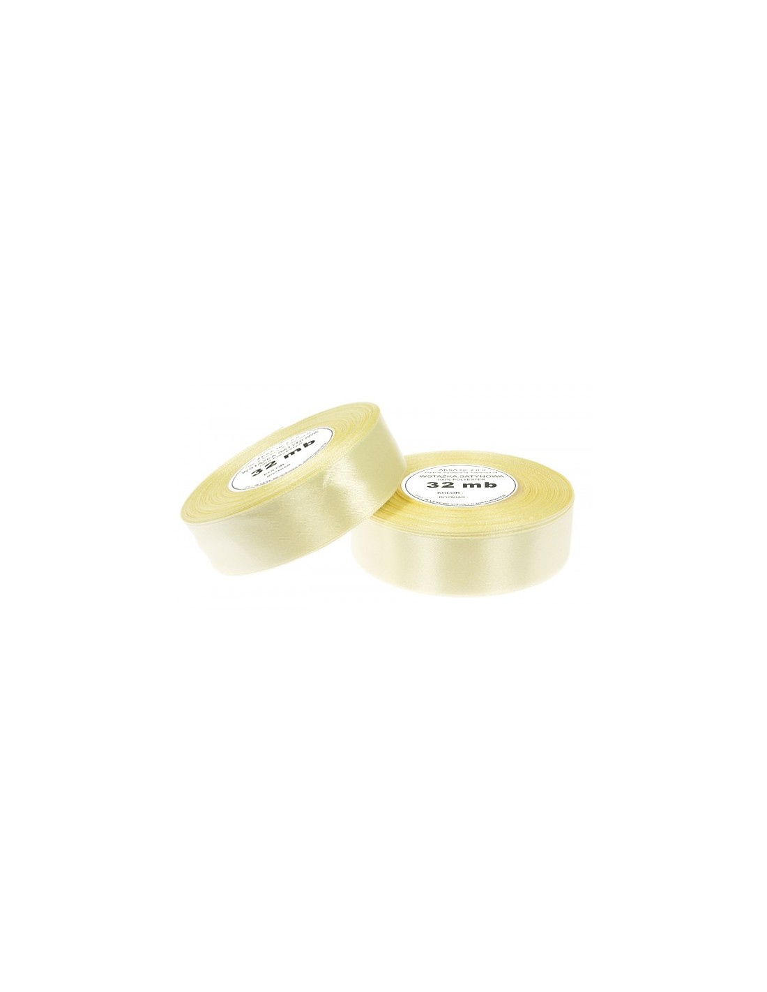 Nastro satin giallo chiaro (12mm) 32m Nastro satin giallo chiaro (12mm) 32m